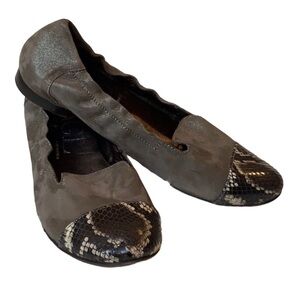 Attilio Giusti Leombruni ballet flats with animal print toe cap Size 38.5 = 8.5